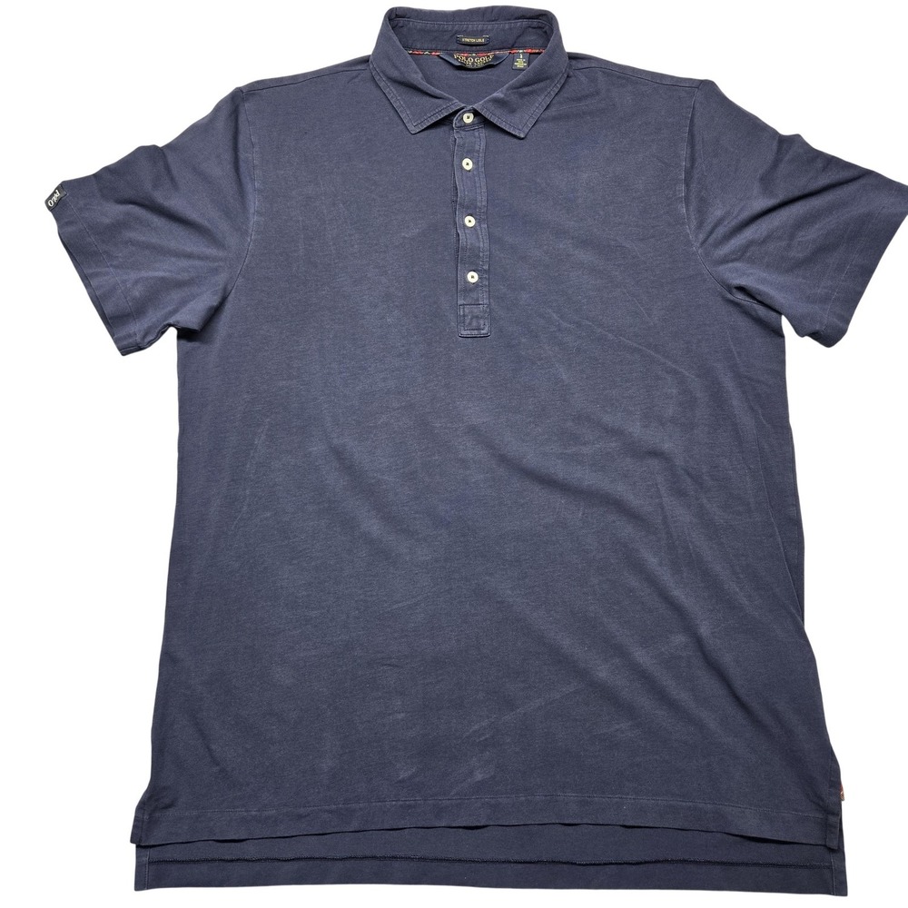 Polo Golf Ralph Lauren Polo Shirt Mens Large Blue Stretch Lisle Cotton Golf